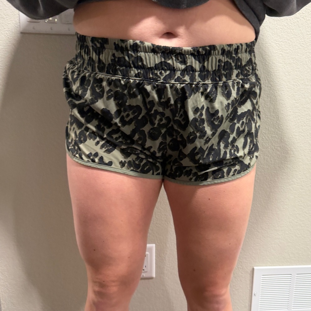 Victoria's Secret Olive and Black Leopard Athletic Shorts